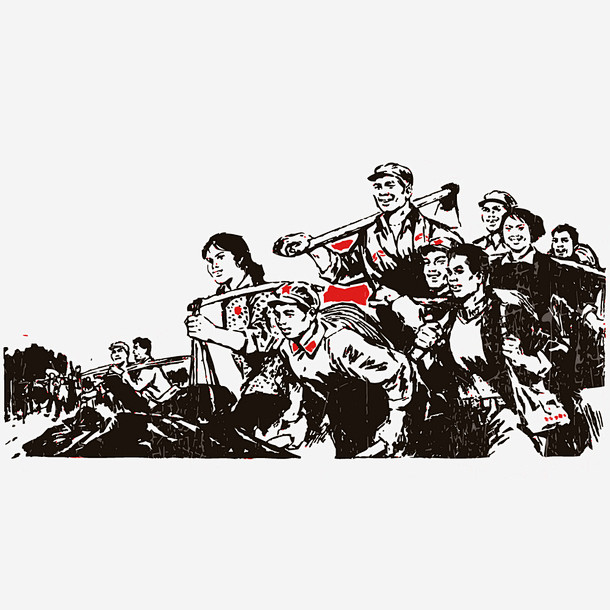 创意手绘复古五一劳动节元素矢量图高清素材 五一劳动节 农具 农民 劳