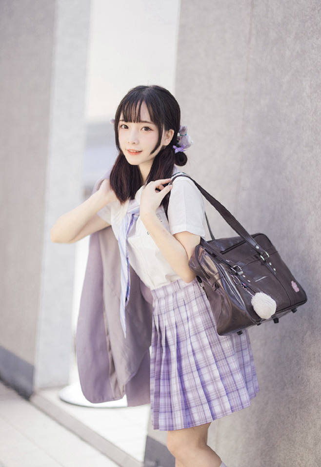 jk制服甜美恋爱少女双马尾写真图片38性感美女美桌网