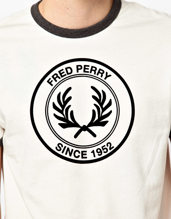 fred perry | fred perry round logo flock t-shirt at asoshttp://t