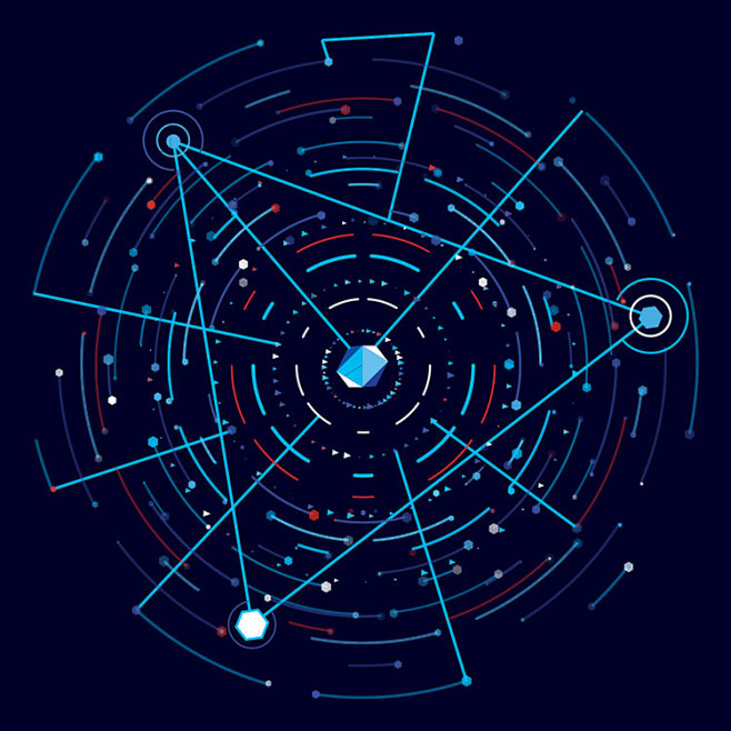 蓝色科幻曲线科技感h5智能未来背景底纹矢量ai设计素材影视素材ps淘宝