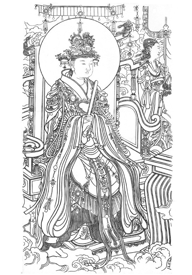 山西永乐宫元代壁画的素描图这线条感太好了67676767