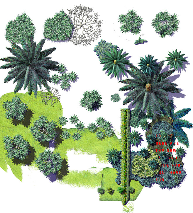 2015景观规划平面psd素材平面植物贴图铺装贴图人物贴图淘宝网