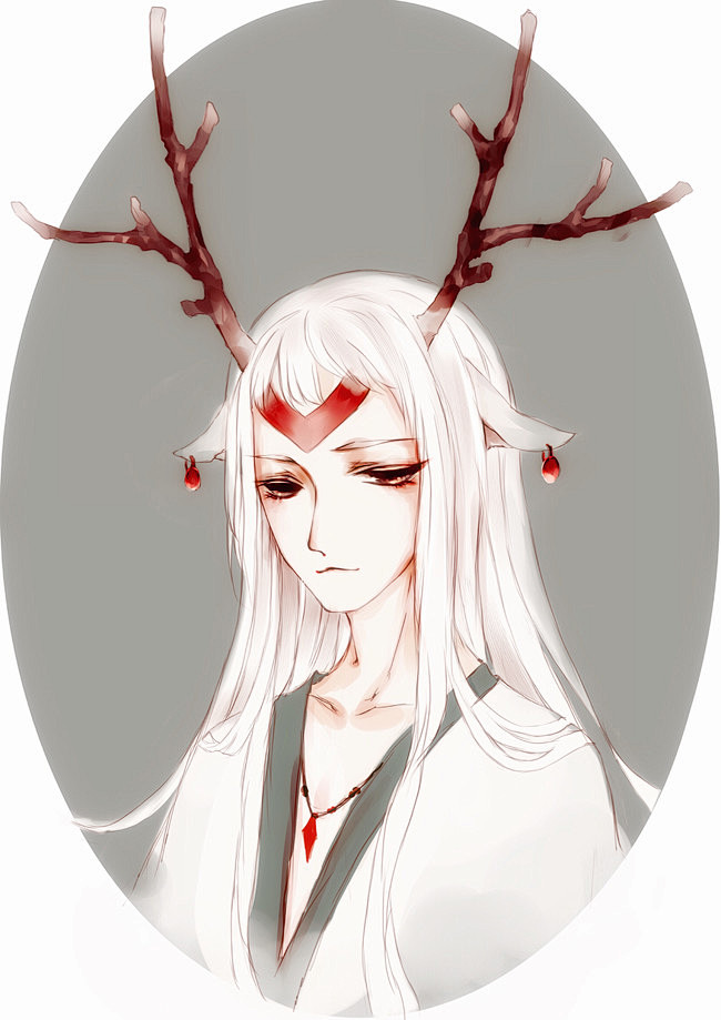 阴阳师手游小鹿男同人图插画壁纸一只小鹿半次元第一中文cos绘画小说