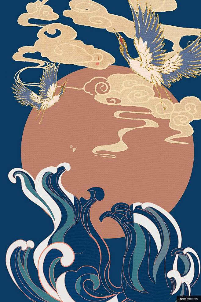 传统纹样背景国潮文化海报中国风背景中式背景新中式背景复古手绘背景