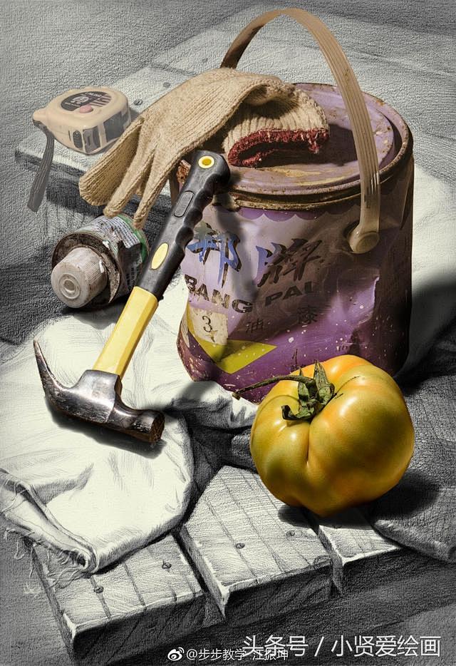 静物素描拿去临摹