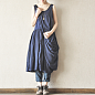 「两人出品-盲拍」希腊风格-蓝色肩带连衣裙 原创 设计 新款 2013