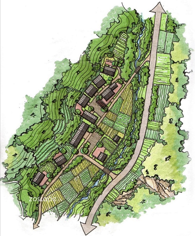 果园无花果园景观规划方案平面图平面图zoscape园林景观设计意向图库