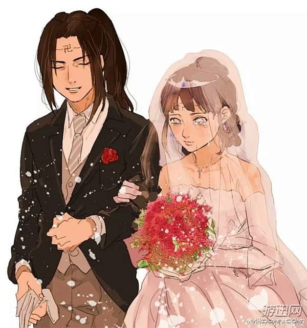 火影忍者最美婚纱照出炉鸣雏佐樱花式秀恩爱图