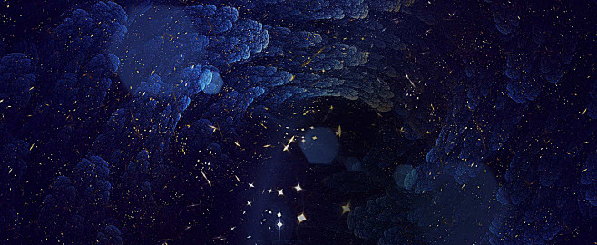 唯美星空蓝色星光神秘海报banner星云星海星际浪漫梦幻图库png图片网