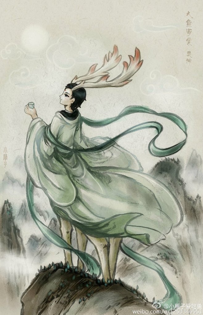 大鱼海棠鹿神飞光飞光劝尔一杯酒吾不识青天高黄地厚唯见月寒日暖来煎