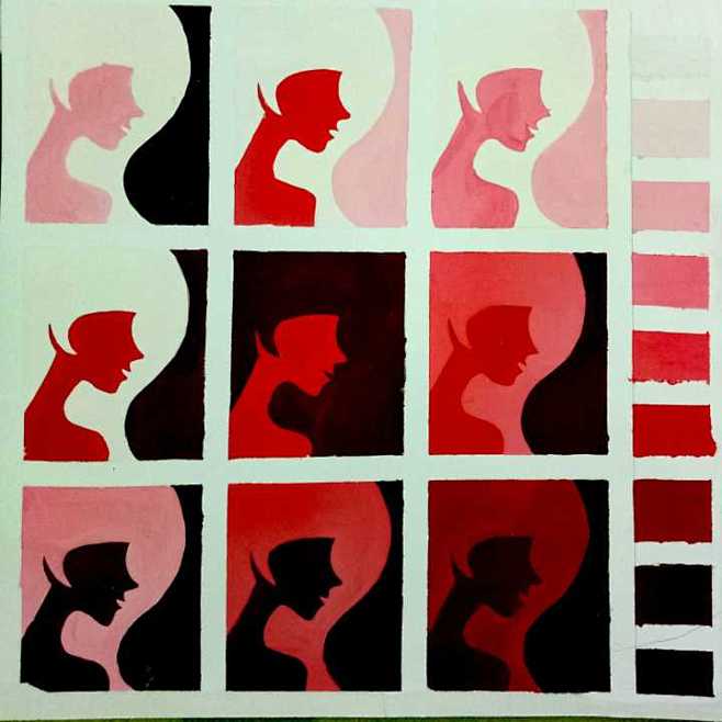 色彩构成纯度练习