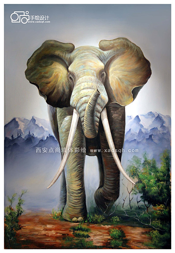 点尚墙体彩绘西安手绘墙西安彩绘3d立体画隐形壁画古建彩绘幼儿园彩绘