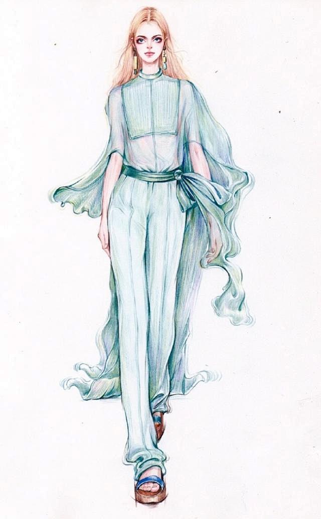 彩铅服装设计可有你喜欢的范儿