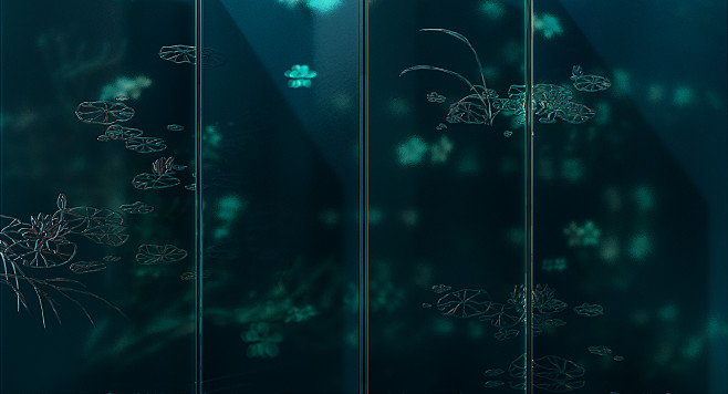 花西子翡翠玻璃背景