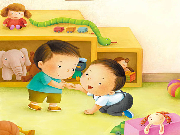 幼儿园教育漫画助人乐有爱心