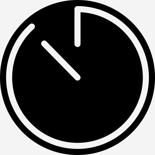 时钟ios7黑色2图标高清素材页面网页平面电商创意素材png素材