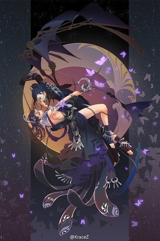 耽美bl腐断袖二次元同人古装妖孽美男子帅哥古风俊美少年插画漫画手绘