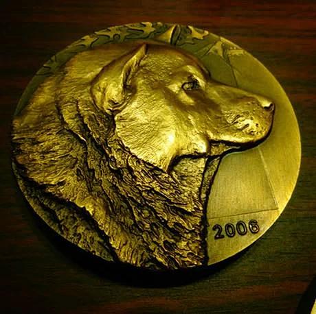 上币高浮雕生肖狗大铜章罗永辉淘宝网