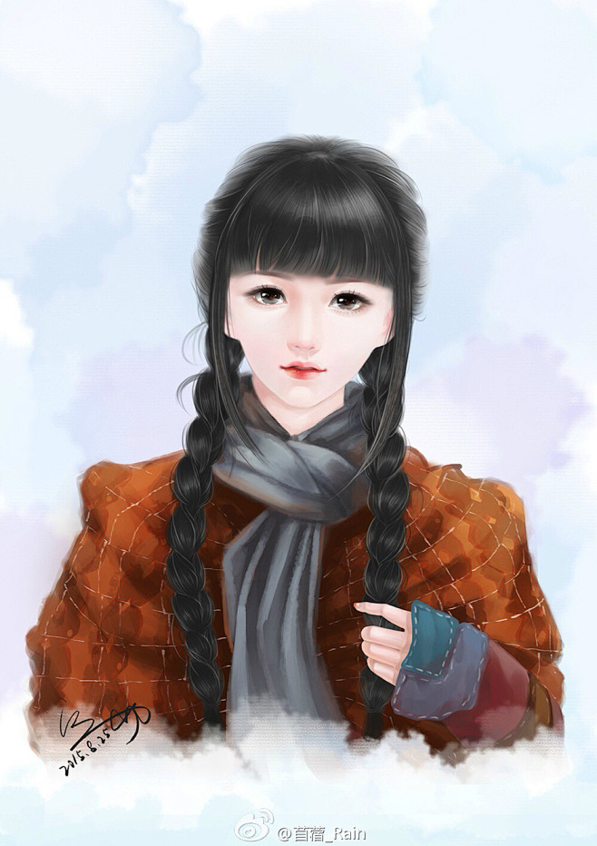 无心法师岳绮罗手绘插画