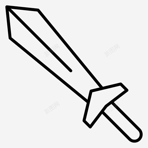 剑武器抽象的图标创意素材