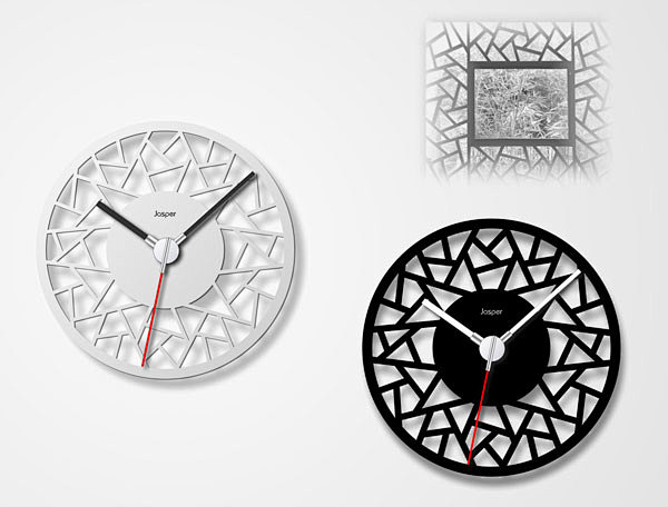 来自设计大师jasperhou时钟结合了中国古典的隔窗元素打造出了一款