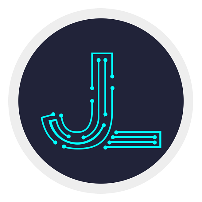 互联网行业工具类炫酷科技感app图标数据点线字母变形星空