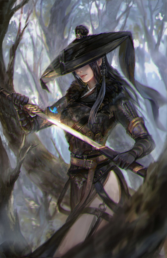 天刀太白古风手绘bylizionartstation