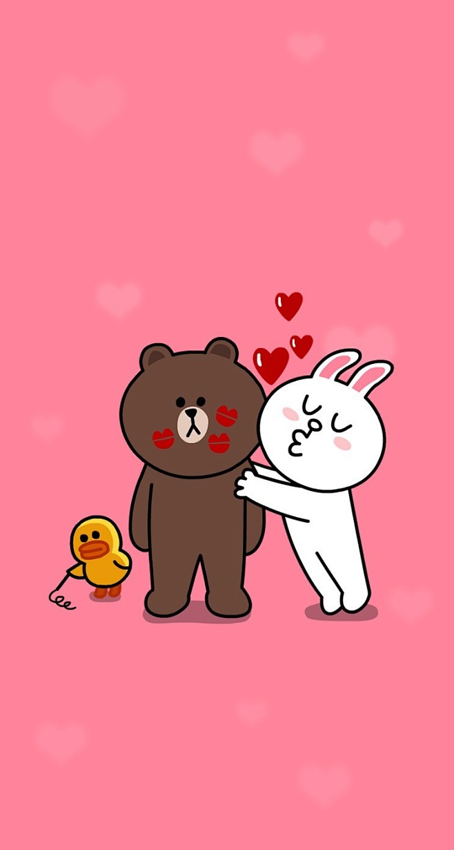 review社交appline人气表情卡通形象可妮兔布朗熊手机壁纸查看更多