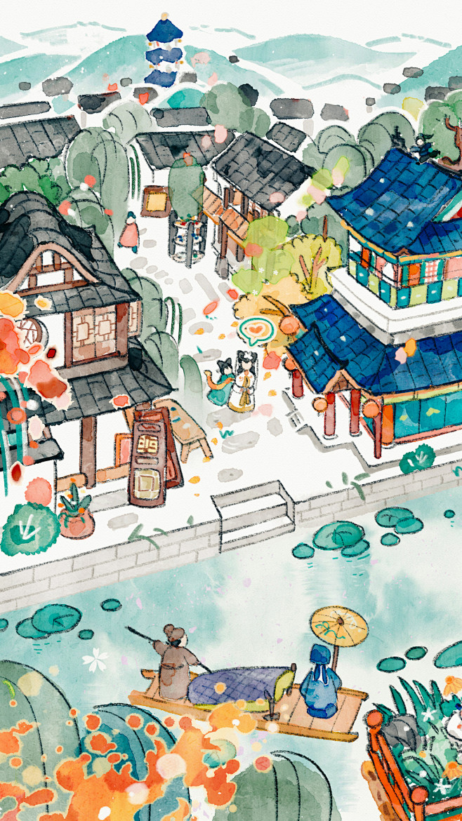 江南百景图周年贺图道道维插画师作品涂鸦王国gracgcom