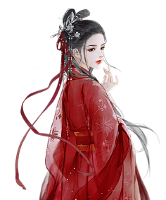 ltd人物|古风|古装|手绘|红衣|贵妃|夫人|丫鬟|丫头|古代|古风边框