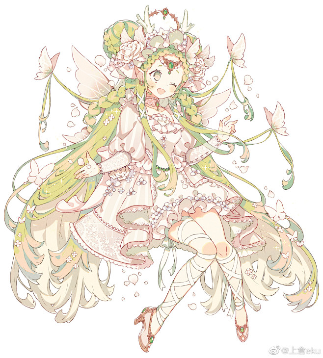 少女精灵绿色
