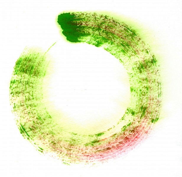 环形彩色墨染图片