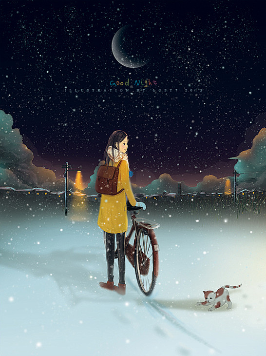 九默,从轻音向暖转采于2020-10-12 20:28:50good night_lost7插画素锦