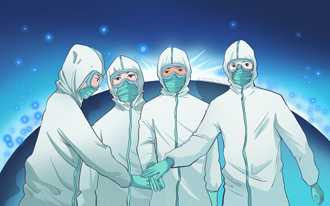 卡通其他人物儿童扁平商务手绘小清新医生节医师节中国医师节客户招商