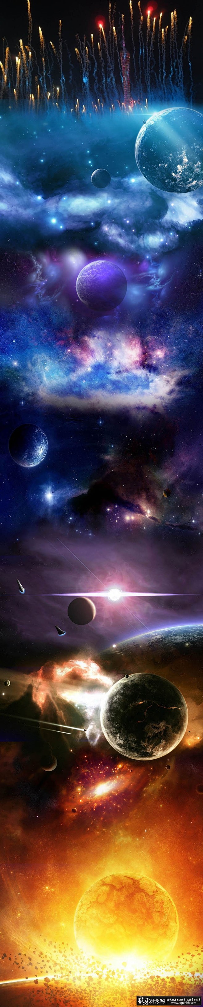 背景素材宇宙星空背景图片太空星球星际空间宇航科幻背景科技背景大气