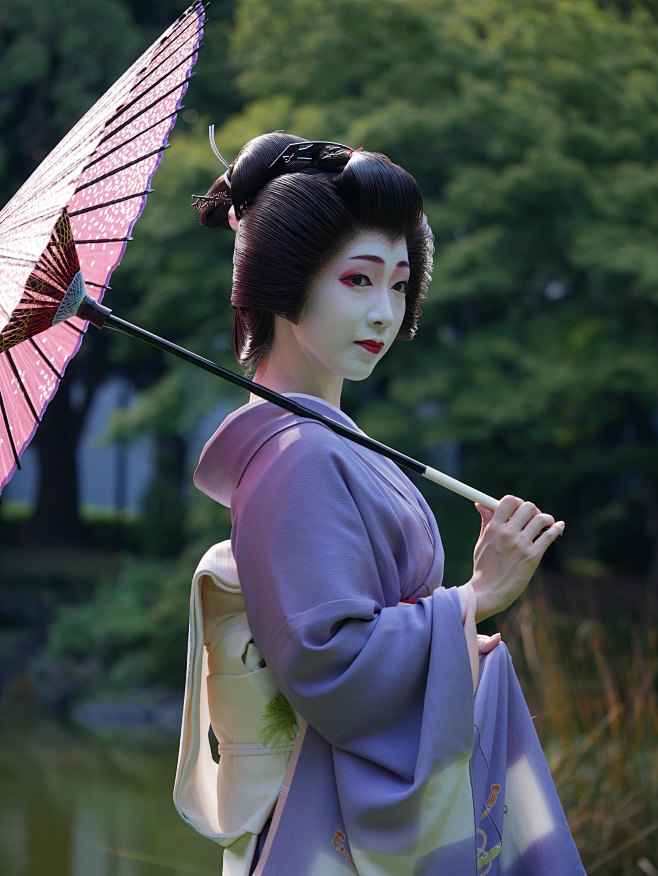 艺伎和风动态参考光影