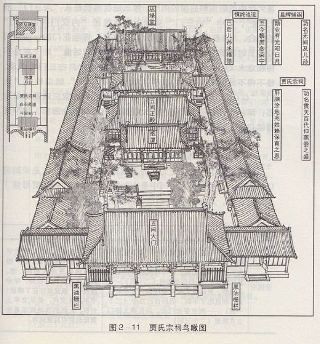 红楼梦建筑图解贾氏宗祠鸟瞰图