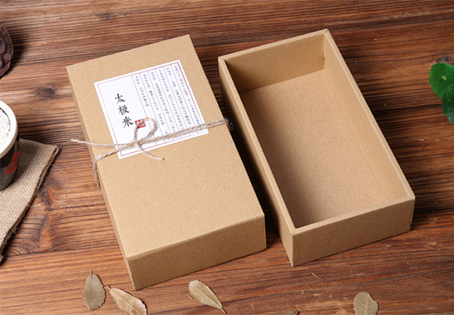 1kg大米包装盒高档小5斤东北大米礼盒茶叶牛皮纸天地盖年货礼品盒淘宝