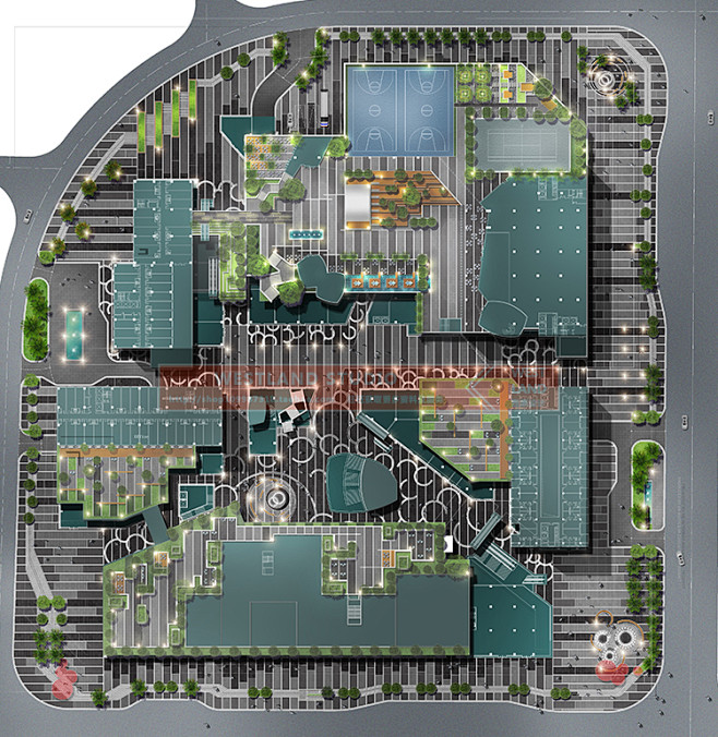 ps22高清trop屋顶花园psd总平面图彩色平面图景观设计平面素材淘宝网