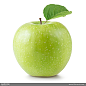新鲜青苹果特写高清图片