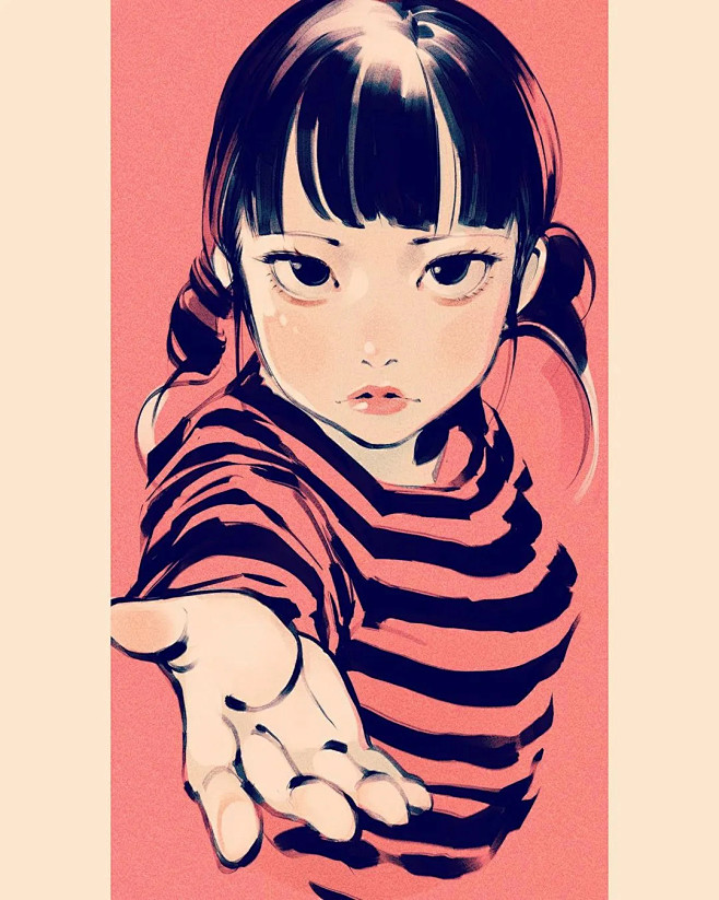 pssai转手绘教程气质超美的少女动漫插画助力春季就业越努力越幸运特