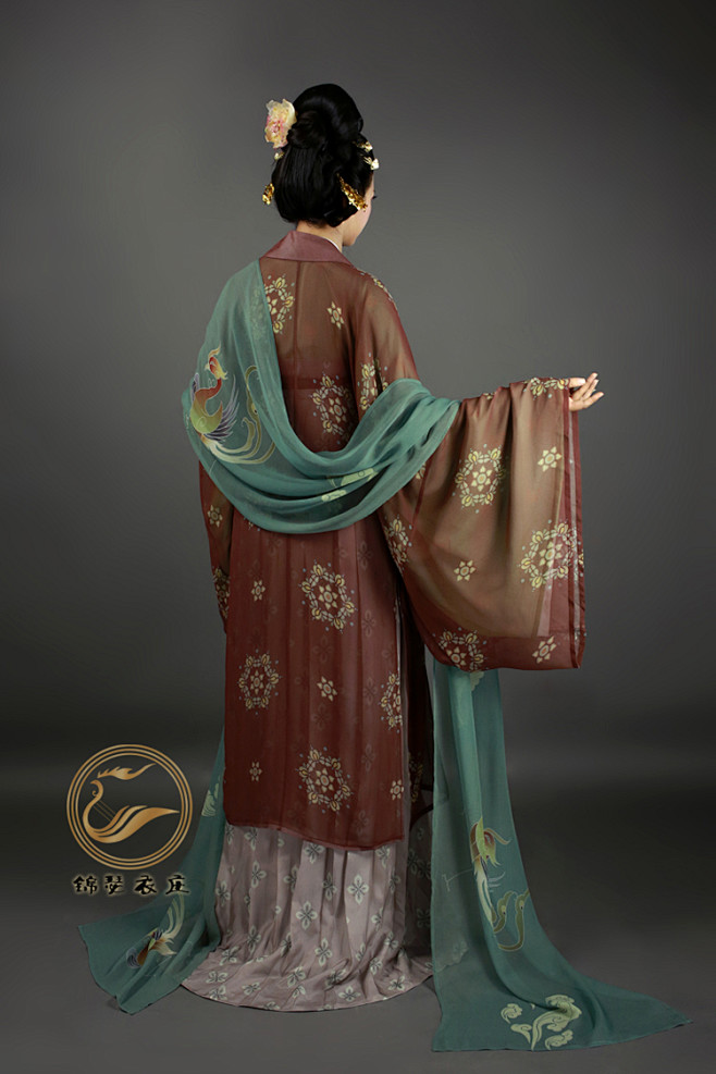 锦瑟衣庄全真丝独家印花齐胸襦裙大袖衫礼服讁仙淘宝网