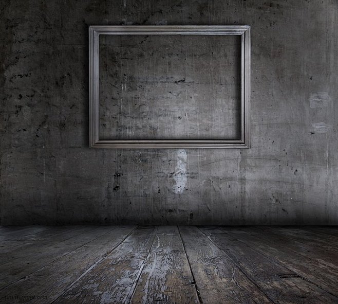 灰黑色古旧木板墙面纹路ppt背景图片