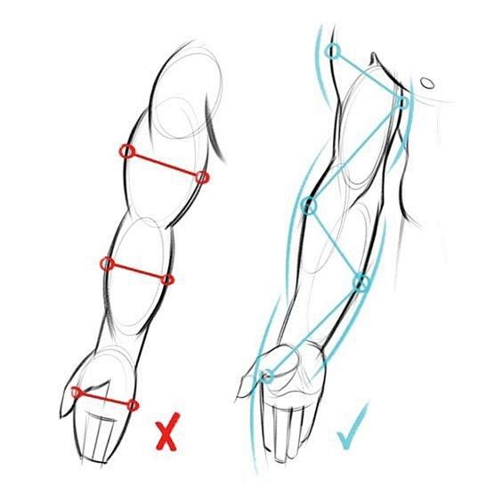 素描胳膊怎么画图片