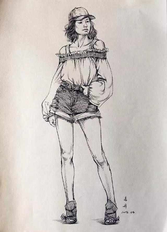 朱丹人物速写欣赏