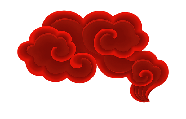 红色祥云国风喜庆元素免扣素材9