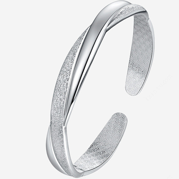 女款开口银手镯高清素材设计图片页面网页平面电商创意素材png素材