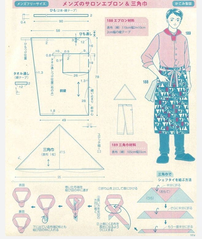 大猪蹄子的围裙和小物件裁剪图