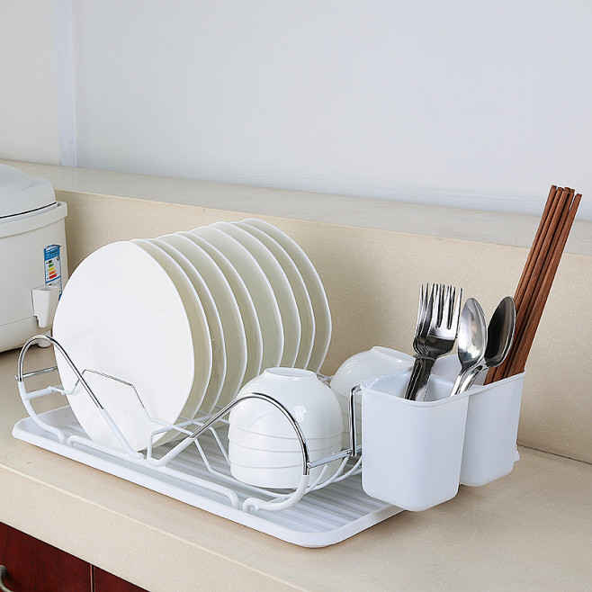 创意不锈钢碗架碗碟架子厨房置物架沥水架隔水滤水盘筷子餐具架淘宝网