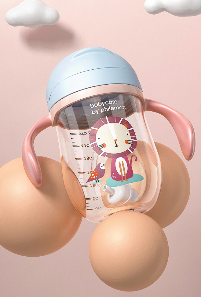 奶瓶建模渲染c4d视觉特效班学设计上巧匠